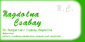 magdolna csabay business card